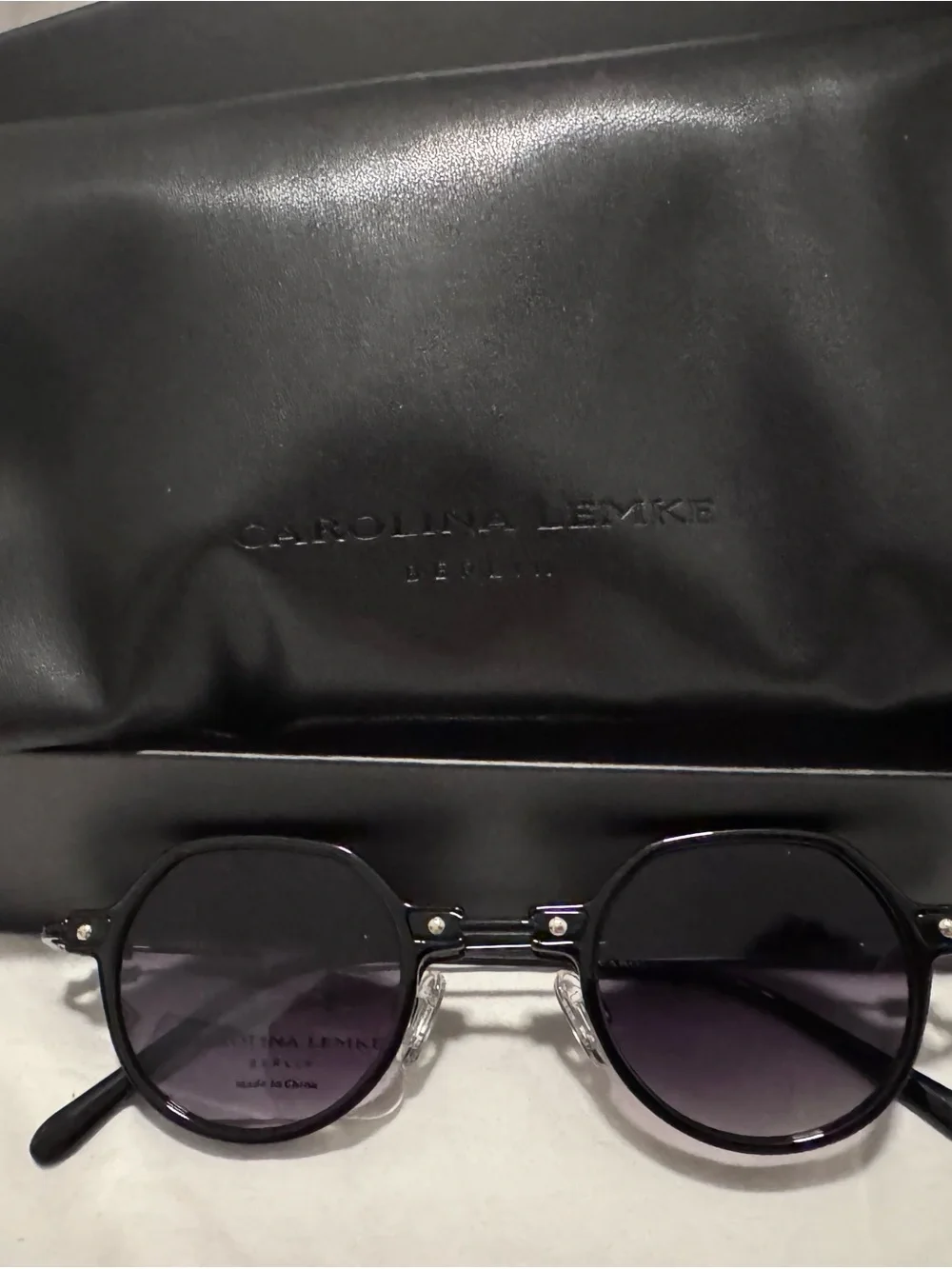 Carolina Lemke Berlin CL3319-03 Women’s Round Silver Metal Sunglasses Gray
